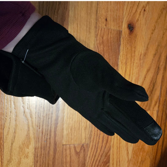 Boutique Retro Style Soft Warm Lightweight Minimalist Black Gloves w/ Bow Accent - Picture 10 of 12